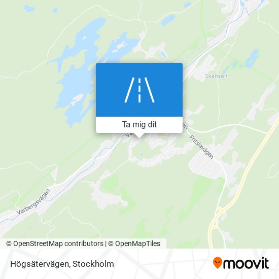 Högsätervägen karta