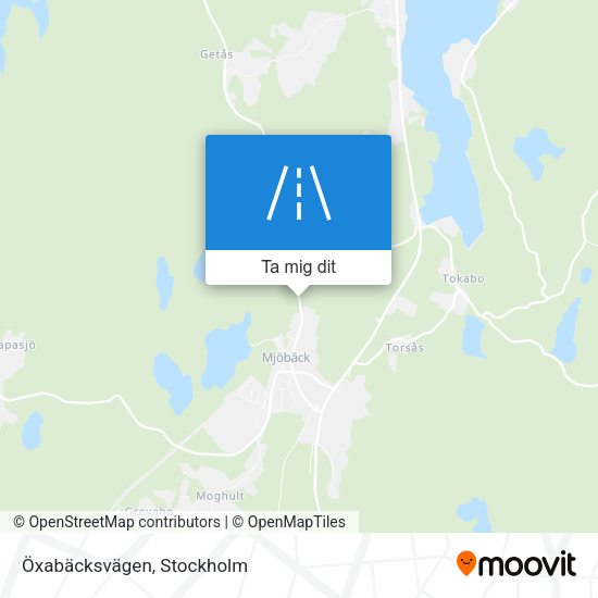 Öxabäcksvägen karta