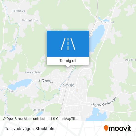 Tällevadsvägen karta