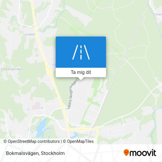 Bokmalsvägen karta
