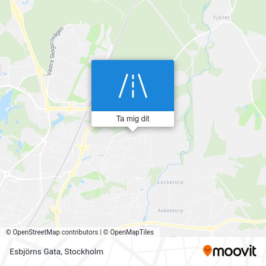 Esbjörns Gata karta