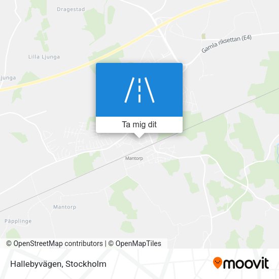 Hallebyvägen karta