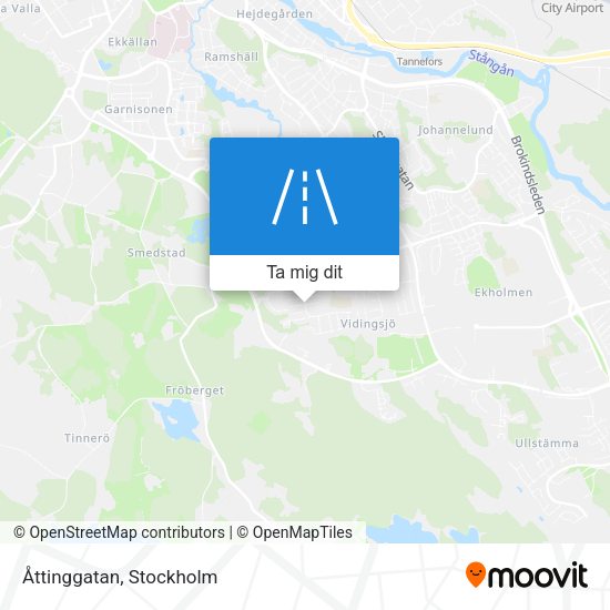 Åttinggatan karta
