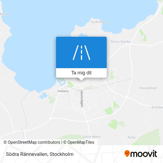 Södra Rännevallen karta