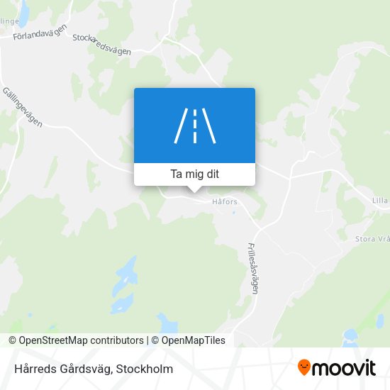 Hårreds Gårdsväg karta