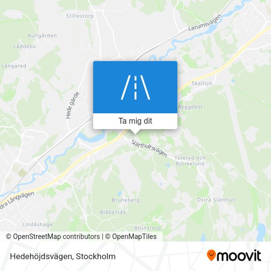 Hedehöjdsvägen karta