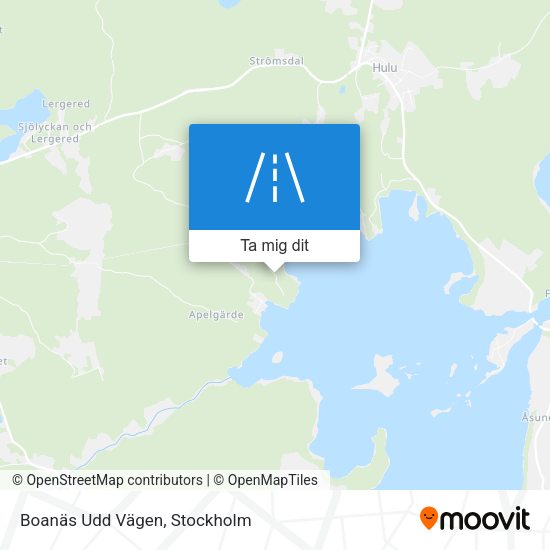 Boanäs Udd Vägen karta