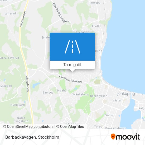 Barbackavägen karta