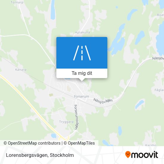 Lorensbergsvägen karta