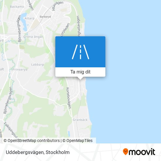 Uddebergsvägen karta