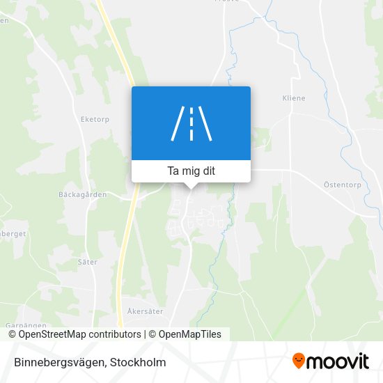 Binnebergsvägen karta