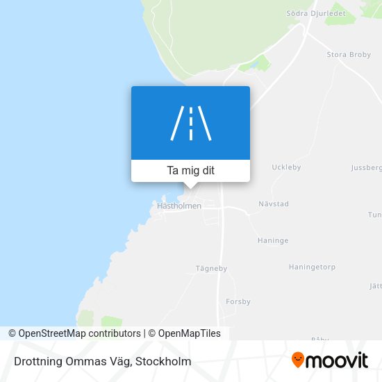 Drottning Ommas Väg karta