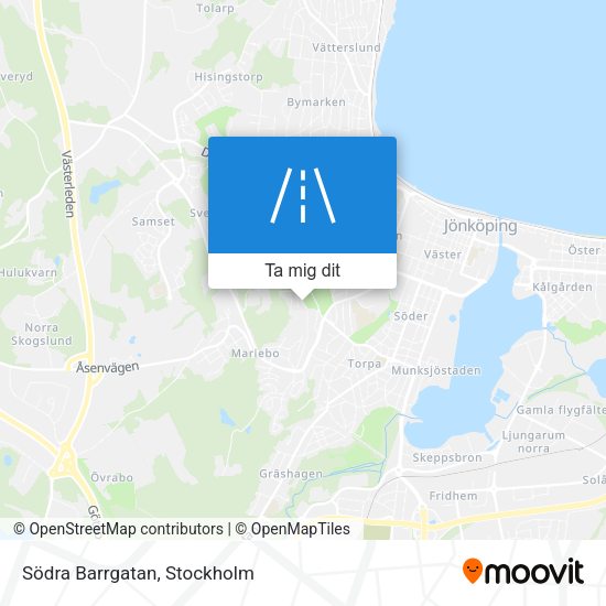Södra Barrgatan karta