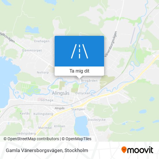 Gamla Vänersborgsvägen karta