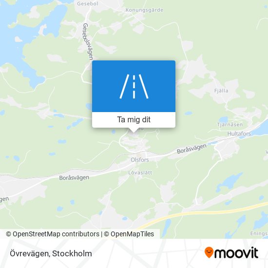 Övrevägen karta