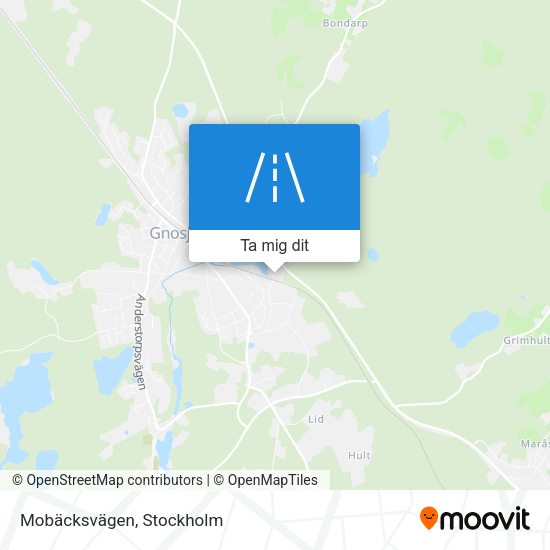 Mobäcksvägen karta