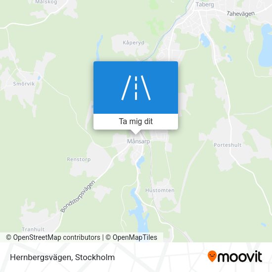 Hernbergsvägen karta