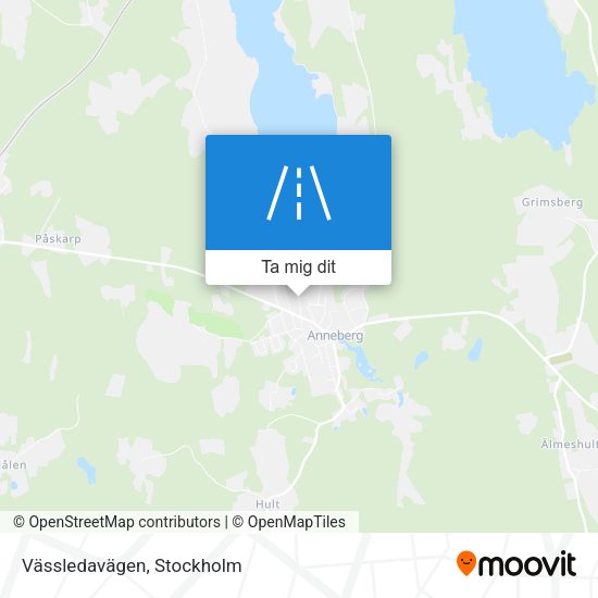 Vässledavägen karta
