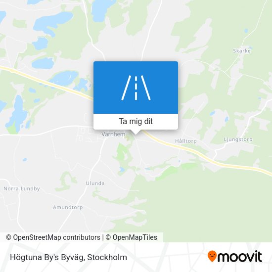 Högtuna By's Byväg karta