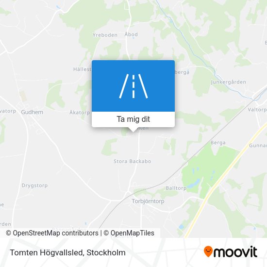Tomten Högvallsled karta