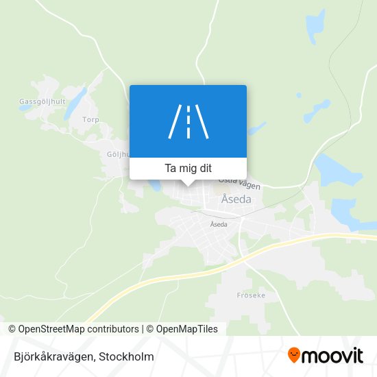 Björkåkravägen karta