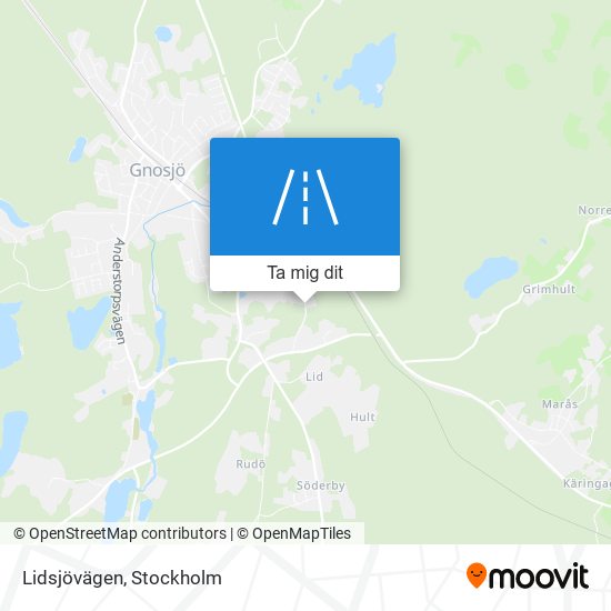 Lidsjövägen karta