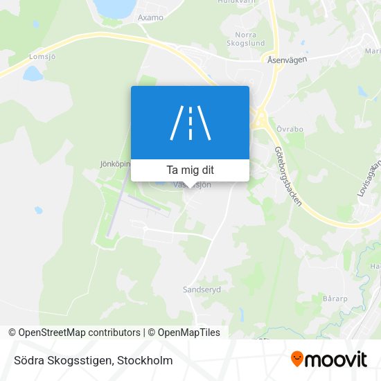Södra Skogsstigen karta