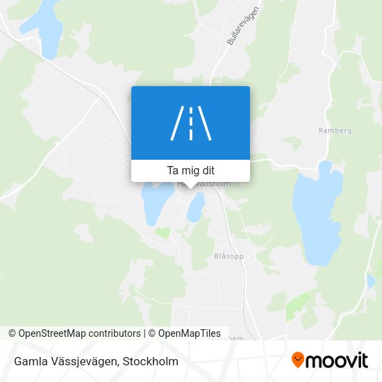 Gamla Vässjevägen karta