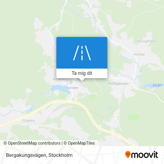Bergakungsvägen karta