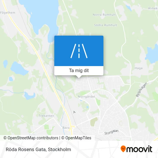 Röda Rosens Gata karta