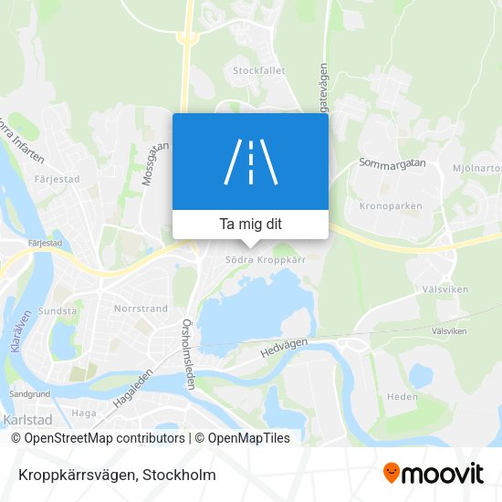 Kroppkärrsvägen karta