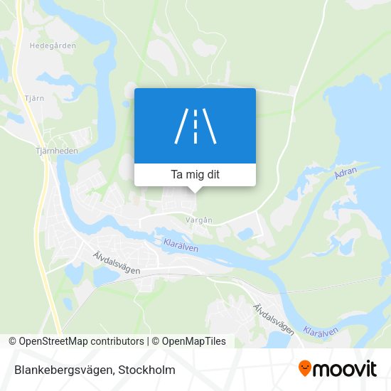 Blankebergsvägen karta