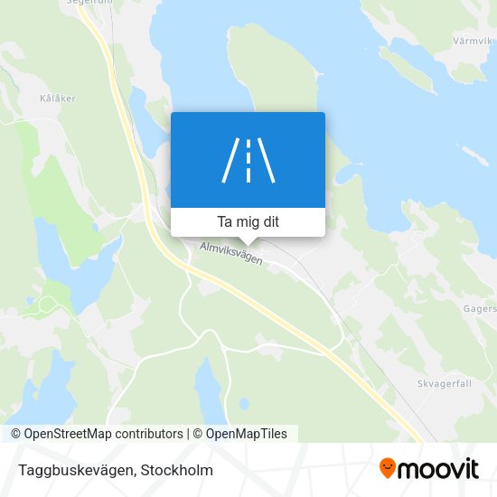 Taggbuskevägen karta