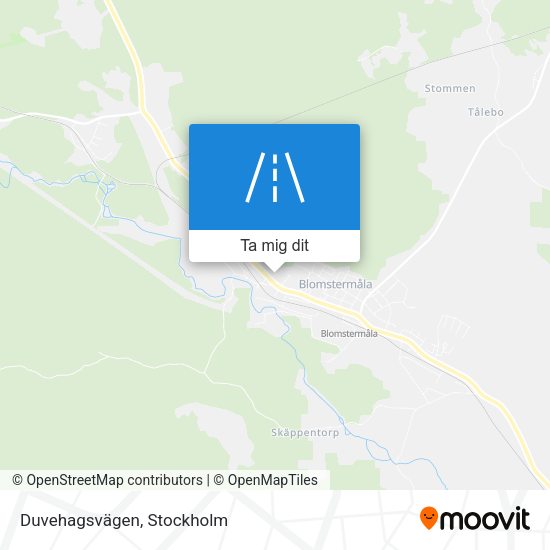 Duvehagsvägen karta