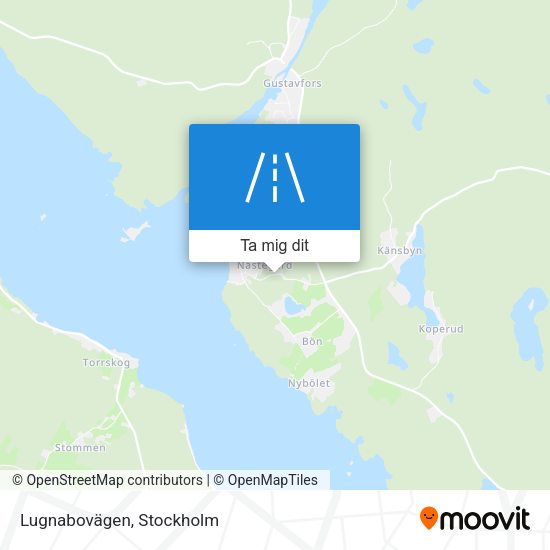 Lugnabovägen karta