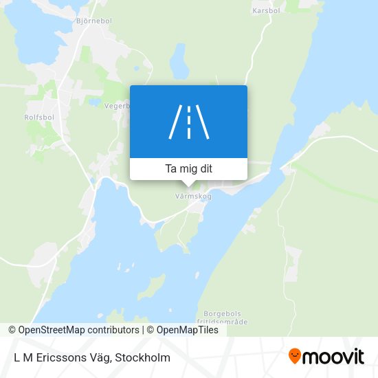 L M Ericssons Väg karta