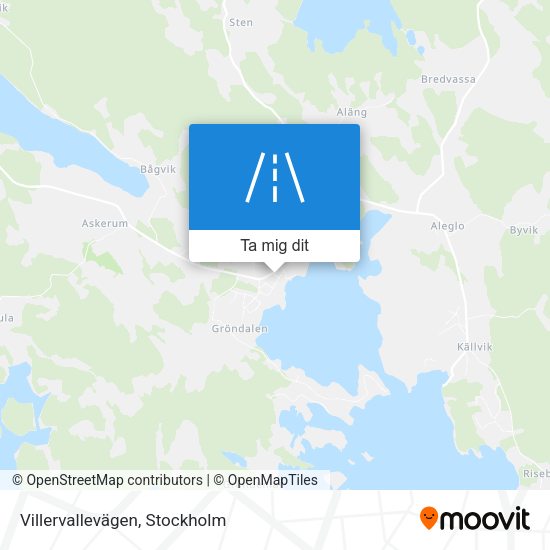Villervallevägen karta