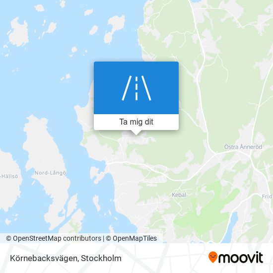 Körnebacksvägen karta