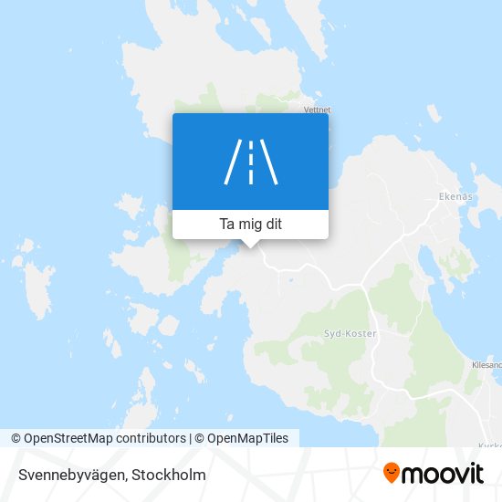 Svennebyvägen karta