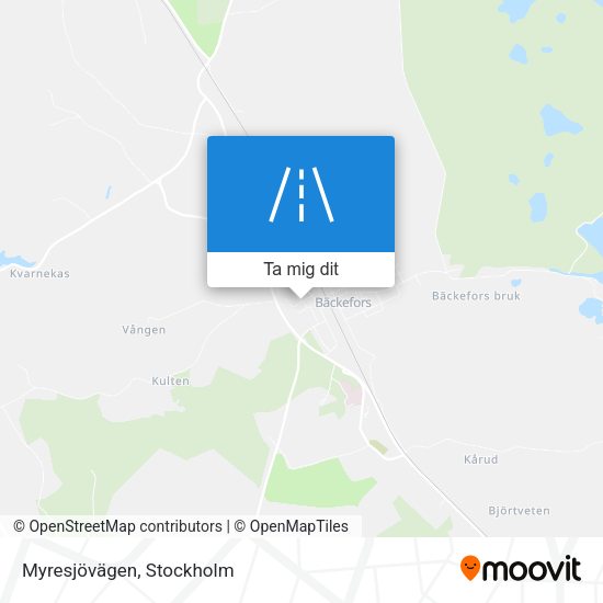 Myresjövägen karta