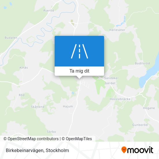Birkebeinarvägen karta