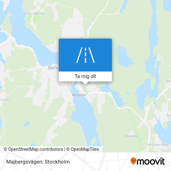 Majbergsvägen karta