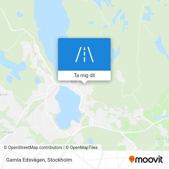Gamla Edsvägen karta