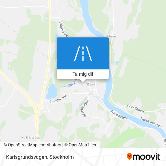 Karlsgrundsvägen karta