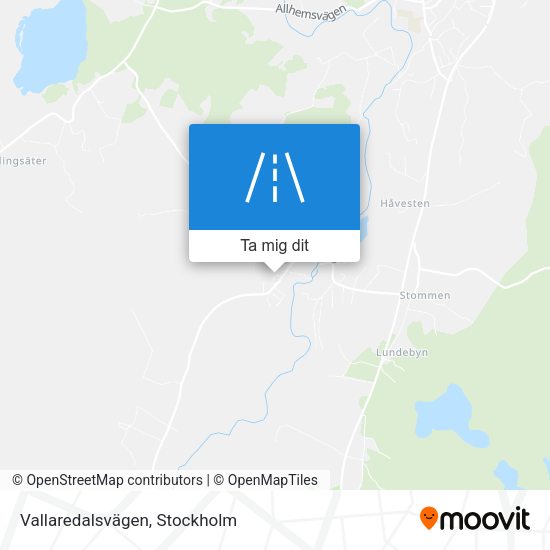 Vallaredalsvägen karta