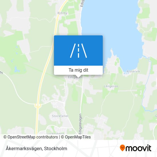 Åkermarksvägen karta