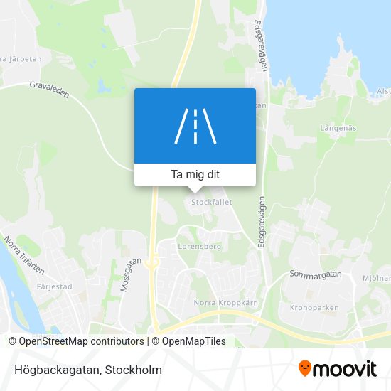 Högbackagatan karta