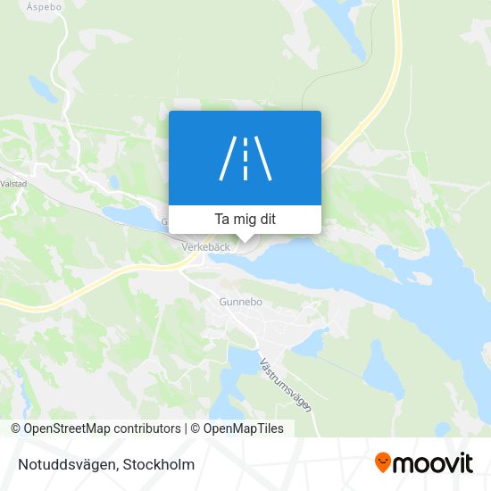 Notuddsvägen karta