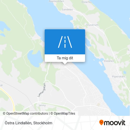 Östra Lindallén karta