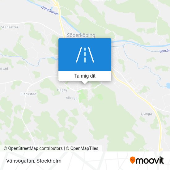 Vänsögatan karta